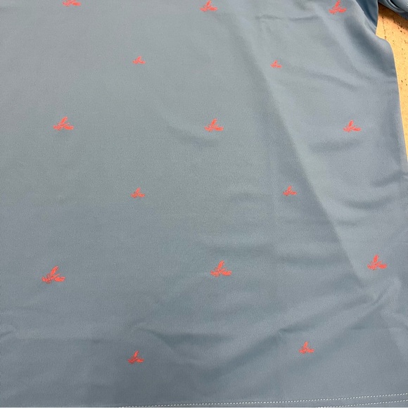 Nike Dri-Fit Men’s Golf Polo Shirt Lobster All Over Print Blue Size Large - Picture 5 of 10